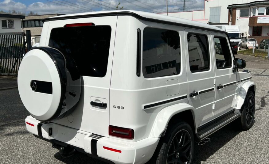 Mercedes Benz G 63 Polar White – تشطيب قياسي (149) جلد نابا شبه أنيلين أحمر MY 2022 (10164) (4.175.000,00 MAD)