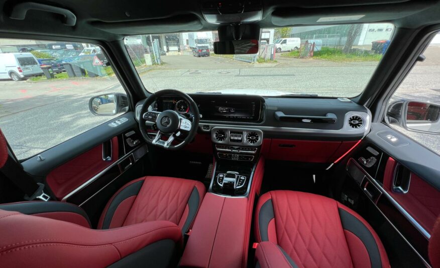 Mercedes Benz G 63 Polar white – standard finish (149) Nappa leather semi aniline red MY 2022 (10164) (4.175.000,00 MAD)