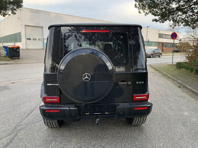 Mercedes Benz G63 AMG 4×4 Obsidian black metallic – finish (197) جلد كامل أسود – أحمر MY 2022 (10166) (4.175.000,00 MAD)