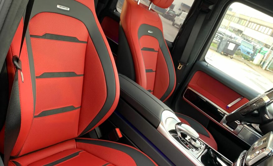 Mercedes Benz G63 AMG 4×4  Obsidian black metallic – finish (197)  Full leather black – red MY 2022  (10166)  (4.175.000,00 MAD)